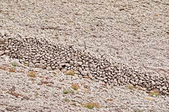 Stone boarders on the island Pag, Croatia