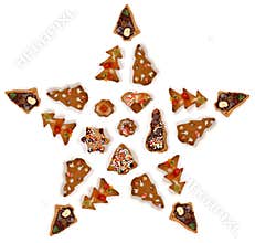 Star shape made of cookies