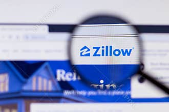 Saint-Petersburg, Russia - 10 January 2020: Zillow website page on laptop display with logo, Illustrative Editorial