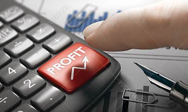 Capitalism Concept. Calculate Gross Profit or Profitability