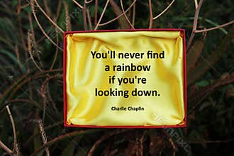 Inspirational quote from Charlie Chaplin