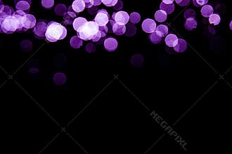 Abstract background purple bokeh with black background