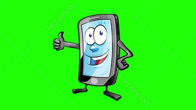 Fun mobile phone cartoon
