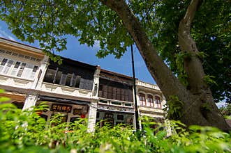 Old heritage house at Armenian Street with green environment.