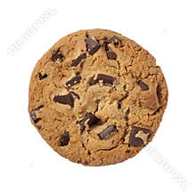 Chocolate Chip Cookie isolated with clipping path