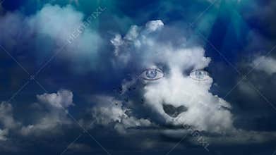 Mystic woman`s face