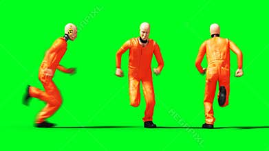 Dummy animation. Test drive. Phisical motion blur. Realistic 4k animation. Green screen