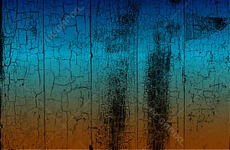 Distressed overlay blue turquoise wooden plank texture, grunge background