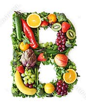 Fruit and vegetable alphabet
