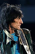The Rolling Stones , Ronnie Wood during the concert