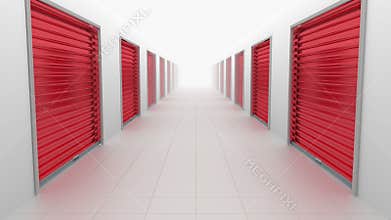 Endless magazine with red storage door.