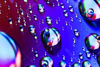 Drops of water and colors