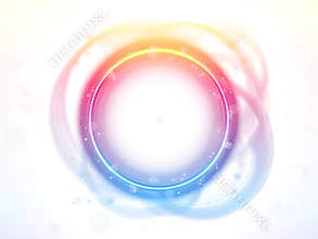 Rainbow Circle Border Brush Effect.