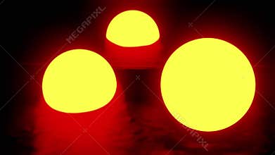 Floating yellow balls