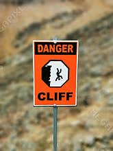 Danger Cliff sign