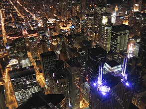 Chicago Downtown view at night