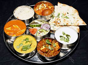 Indian thali combo with naan