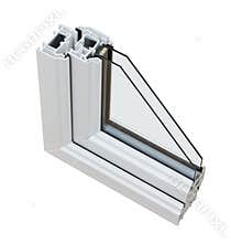 UPVC Double glazing cross section