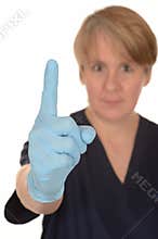 Nurse giving clear warning