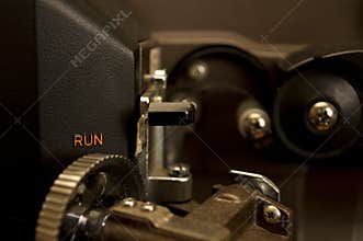 Film projector close-up
