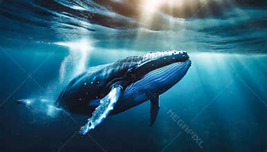 Blue Whale, Marine Life, Underwater, Ocean