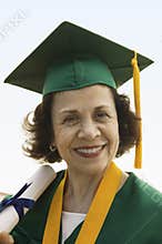 Senior Graduate Female With Degree