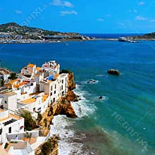 Sa Penya District in Ibiza Town, Balearic Islands, Spain