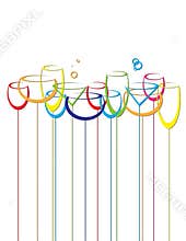 Abstract drink background alcohol wine glasses