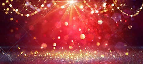 Shiny Red Glitter With Bright Star Light