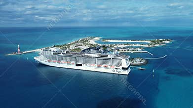 MSC Meraviglia docked at Ocean Cay