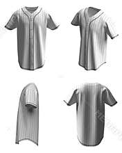 Baseball t-shirt design template, Sport jersey mockup.