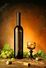 Still life with wine