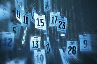 Abstract Calendar Time Background
