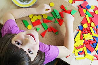 Montessori puzzle. Preschool.