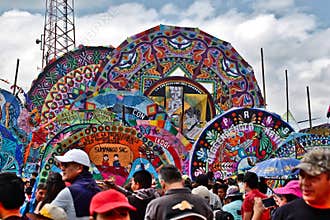 Day of the Dead Celebrations: Giant kites soar the sky in the Mayan highlands of Guatemala