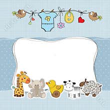 Baby boy shower card