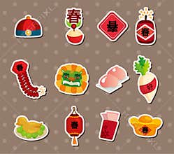 Chinese new year stickers