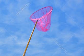 Pink butterfly net