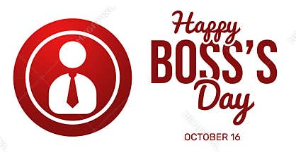 Happy Boss\'s day wallpaper with shapes and typography on the side