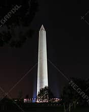 Washington Monument at Night in Washington, D.C.