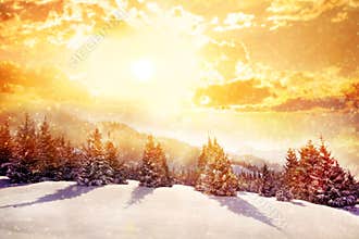 Winter magic mountains