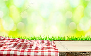 Picnic table in nature