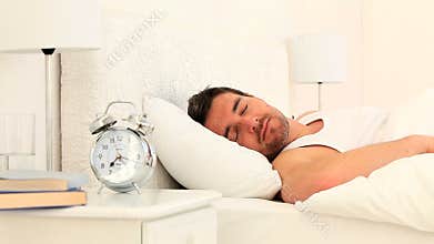 Handsome man sleeping