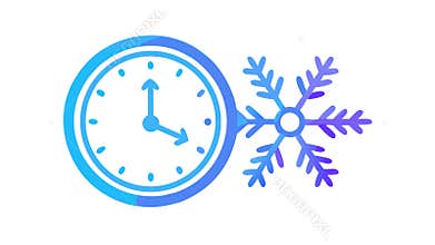 Winter Time Icon: Seasonal Schedules & Cold Weather, vector design Generative AI