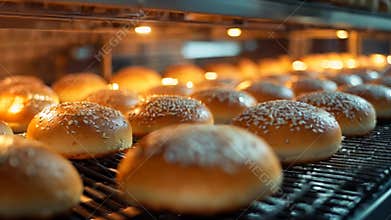 Freshly baked sweet rolls waiting to cool after coming out of the oven