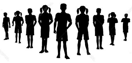 Child team silhouette