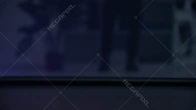 security and safety from theft, man escapes from the premises, legs close-up