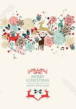 Merry Christmas postal card transparency