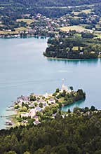 Maria WÃ¶rth in the Austrian WÃ¶rthersee