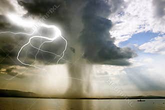 The beginning of the tornado